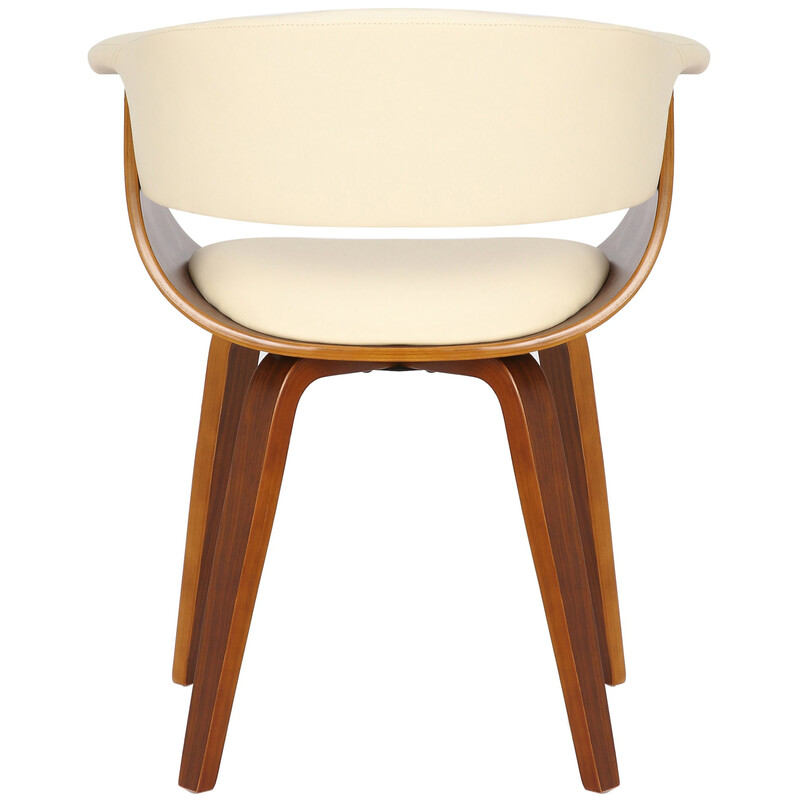 Bruce spisestole sæt med kunstlæder og træarmstøtter