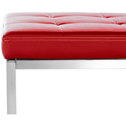 Stilfuldt rustfrit stål polstrede sidde-stole sæt 2 stk