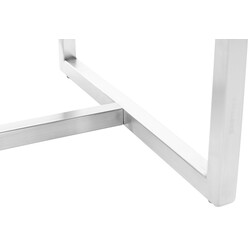 Stilfuldt rustfrit stål polstrede sidde-stole sæt 2 stk