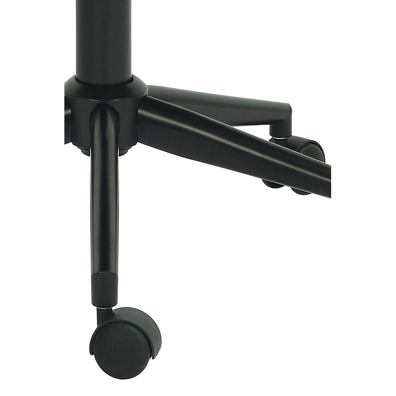 Ergonomisk kontorstol i kunstlæder med højdejustering og massivt træramme