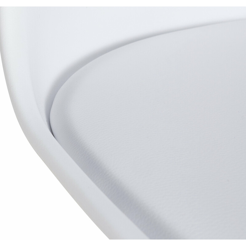 6 ergonomiske spisestole med let træramme og kunstlæder