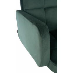 Los Angeles fløjlsbelagt barstol med justerbar højde roterende sæde og høje armlæn