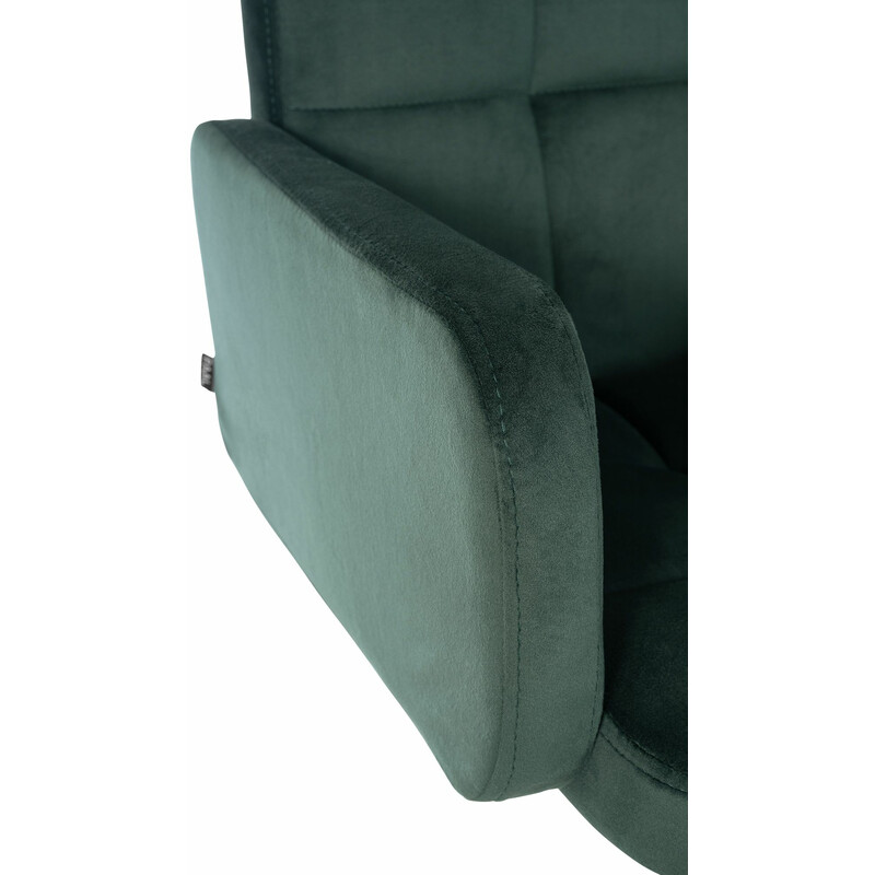 Los Angeles fløjlsbelagt barstol med justerbar højde roterende sæde og høje armlæn