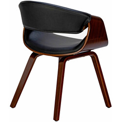 Foley spisestol med armlæn træramme og stof eller kunstlæderbetræk