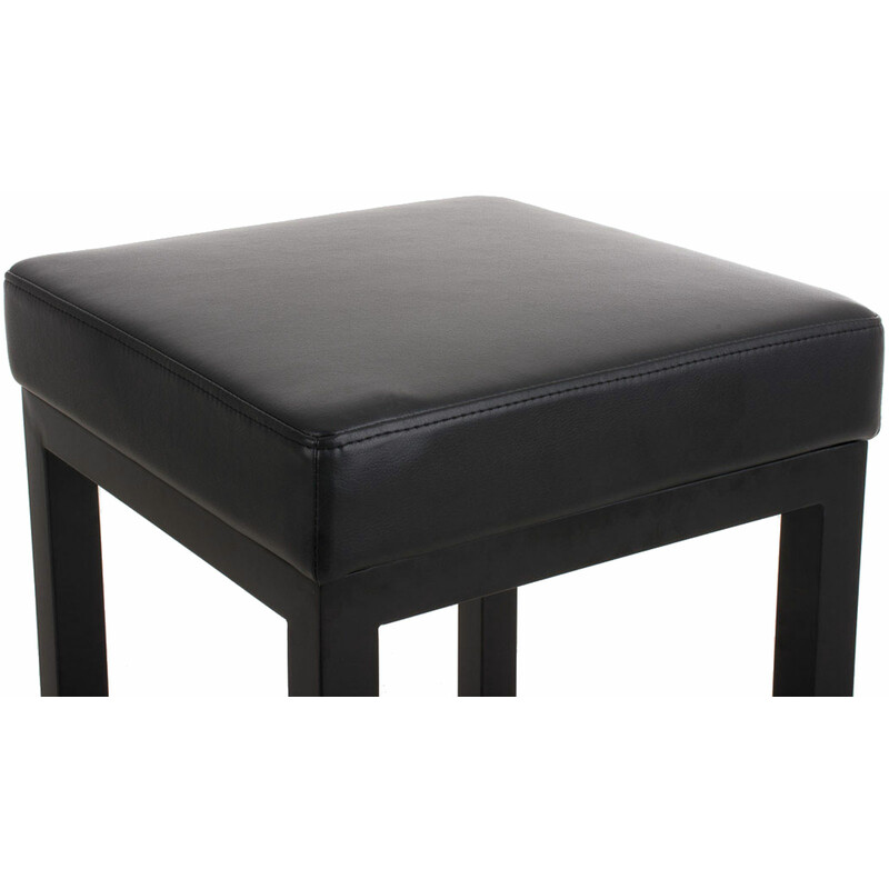 Taylor bartstol i sort kunstlæder 85 cm høj