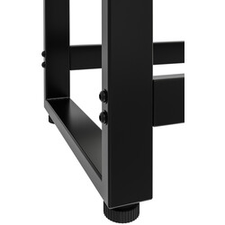 Morson sort pulverlakeret brændeholder 150 cm høj 25 cm dyb