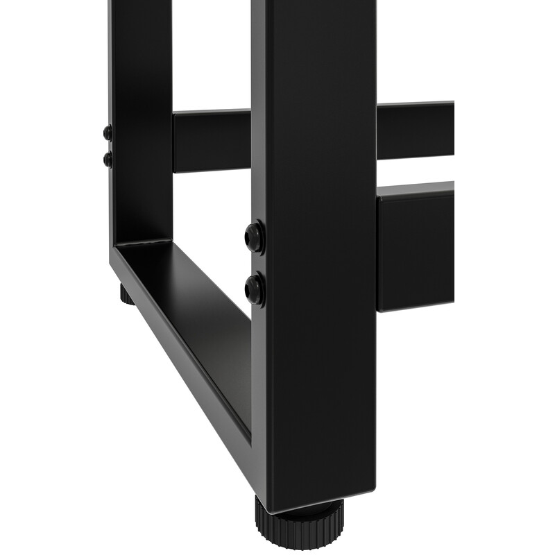 Morson sort pulverlakeret brændeholder 150 cm høj 25 cm dyb