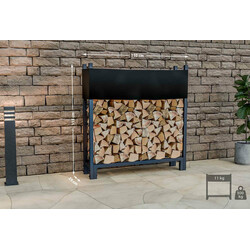 Stål brændeholder med vandtæt polyesterdække solid konstruktion pladsbesparende