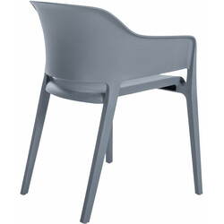 2 stk stablede Puebla-stole i plast til indendørs og udendørs brug