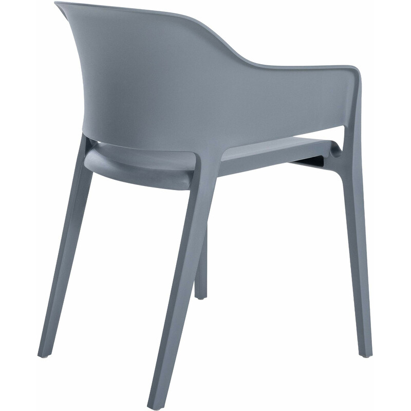 2 stk stablede Puebla-stole i plast til indendørs og udendørs brug