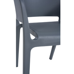 2 stk stablede Puebla-stole i plast til indendørs og udendørs brug