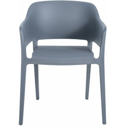 2 stk stablede Puebla-stole i plast til indendørs og udendørs brug