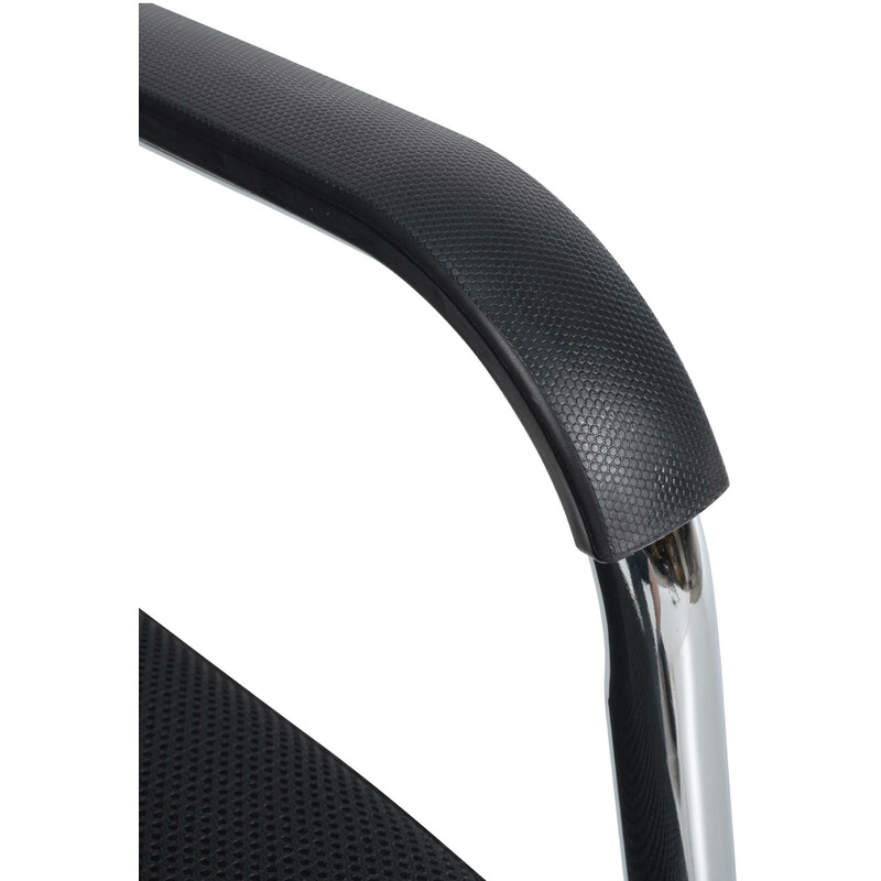 2 ergonomiske komfortable besøgsstole i netstof med metalramme