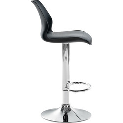 Gilbert justerbar barstol kunstlæder drejelig med fodstøtte metalramme