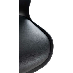 Gilbert justerbar barstol kunstlæder drejelig med fodstøtte metalramme