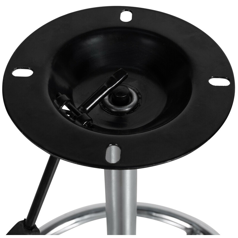 Rund roterende justerbar barstolsramme i kromfarvet metal 10×10 cm