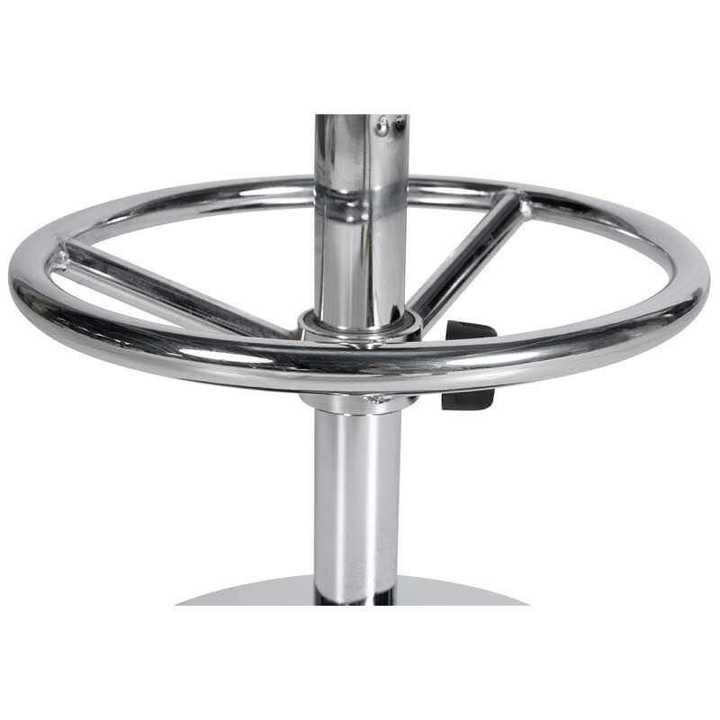 Rund roterende justerbar barstolsramme i kromfarvet metal 10×10 cm
