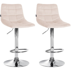 Stilfuld justerbar barstol med fløjlsbetræk fodstøtte og 360° rotation