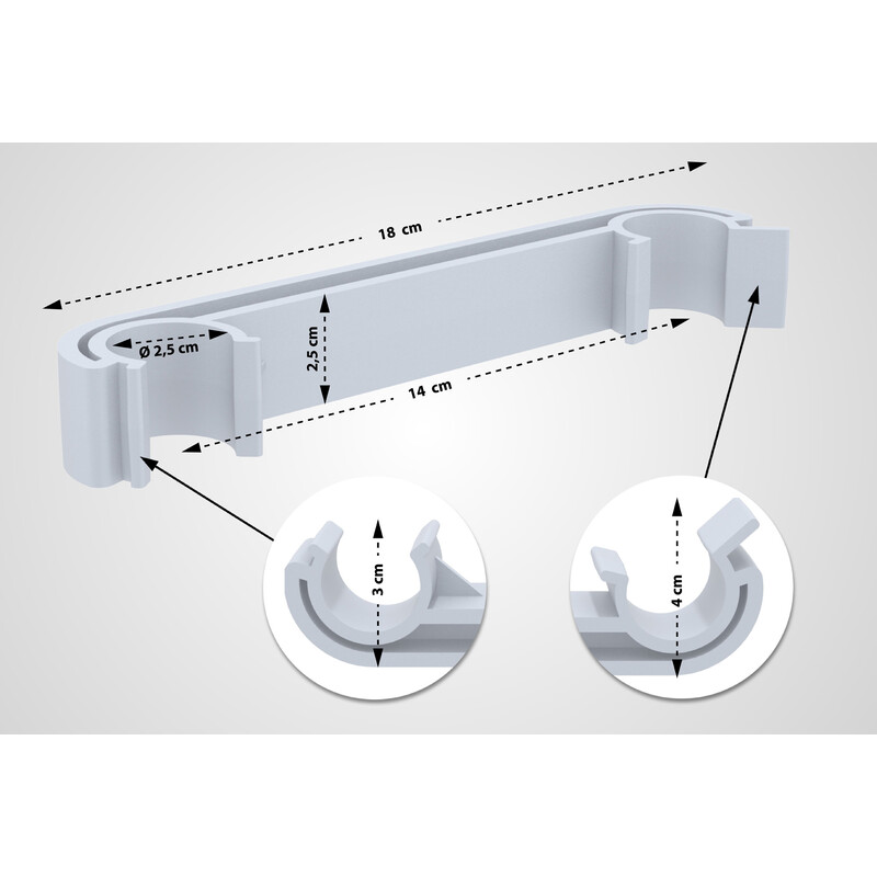 10 plaststoleforbindelser sæt polypropylen til runde stolben 2,5 cm