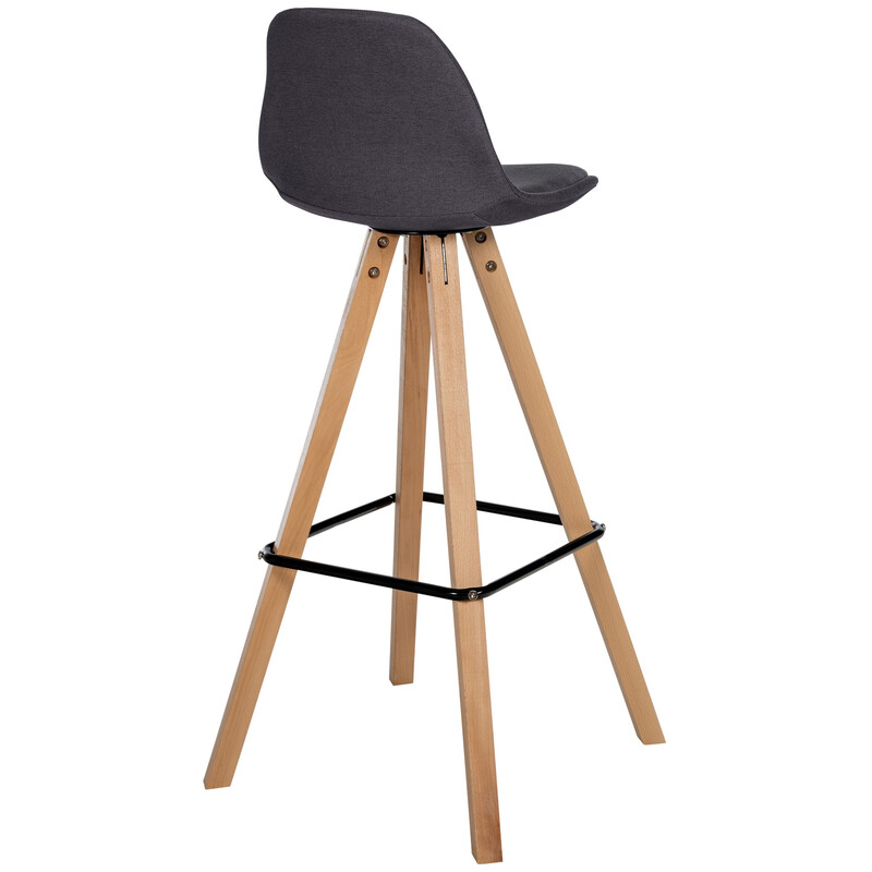 Corbin moderne barkstol med stofbetræk fyrretræ ramme og fodstøtte