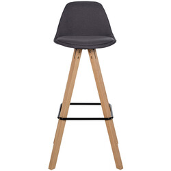 Corbin moderne barkstol med stofbetræk fyrretræ ramme og fodstøtte