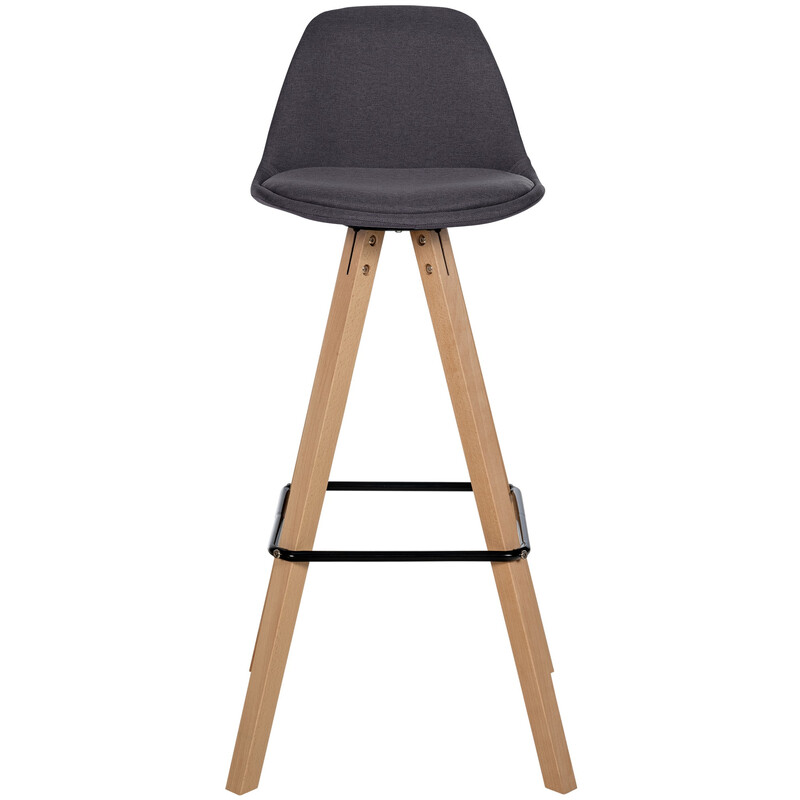 Corbin moderne barkstol med stofbetræk fyrretræ ramme og fodstøtte