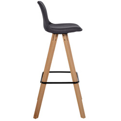 Corbin moderne barkstol med stofbetræk fyrretræ ramme og fodstøtte