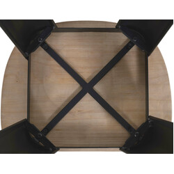 Clara rustikke barstole 2 stk fyrretræ og metal