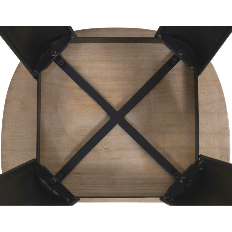 Clara rustikke barstole 2 stk fyrretræ og metal