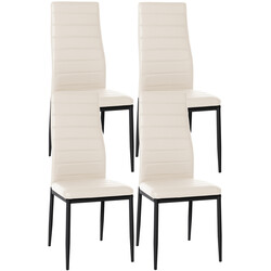 Elegant spisestuegruppe med fire stole i moderne design