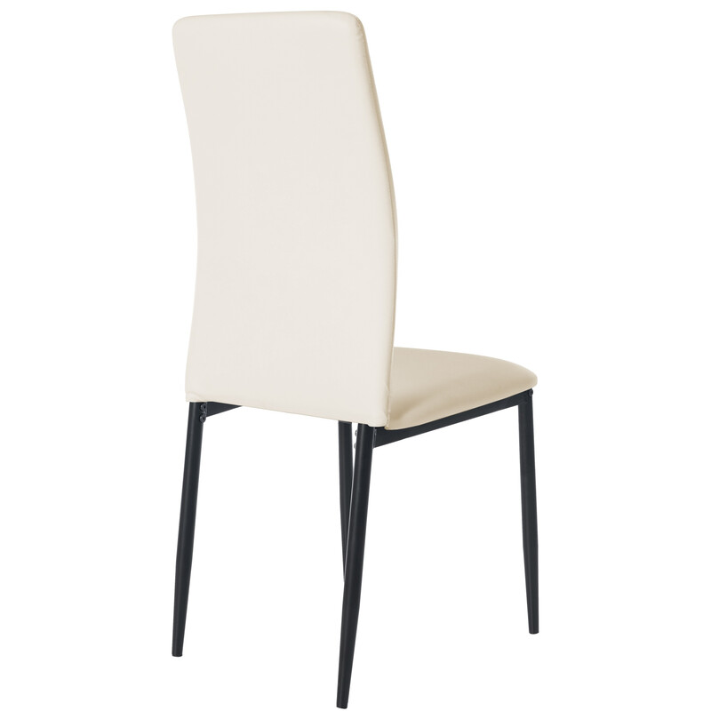 Moderne 6 spisestole sæt med fløjl eller kunstlæder metalramme høj ryg