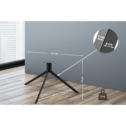 Industrielle Ladera-bordben i sort stål til DIY-projekter 100 kg