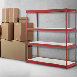 Robust metalhylde 2,4 ton kapacitet med justerbare hylder 180 cm høj