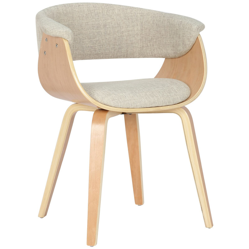 2-stols sæt Bruce spisebordstole med træramme armlæn og stof