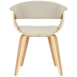 2-stols sæt Bruce spisebordstole med træramme armlæn og stof