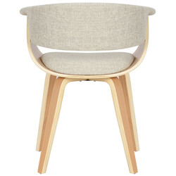 2-stols sæt Bruce spisebordstole med træramme armlæn og stof