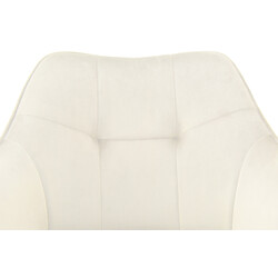 Drejelig spisestol med polstret sæde og metalramme