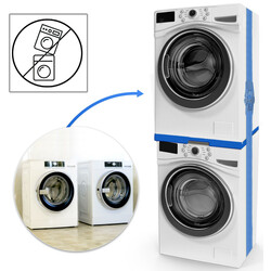 Justerbar samlingsramme til vaskemaskine med tørretumbler koldvalset stål beskyttelser og spændebånd