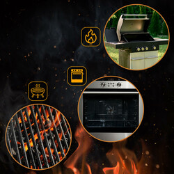 Kvalitets pizzasten sæt med spade og skærer 38x30 cm