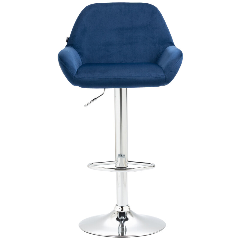 2‑stykke sæt Braga barstol med fløjlsbetræk justerbar højde 360 graders drejning