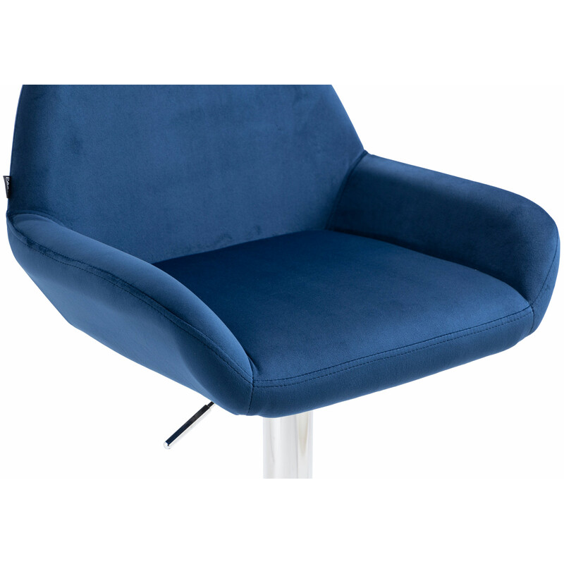 2‑stykke sæt Braga barstol med fløjlsbetræk justerbar højde 360 graders drejning