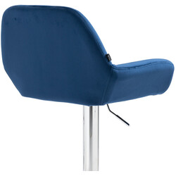 2‑stykke sæt Braga barstol med fløjlsbetræk justerbar højde 360 graders drejning