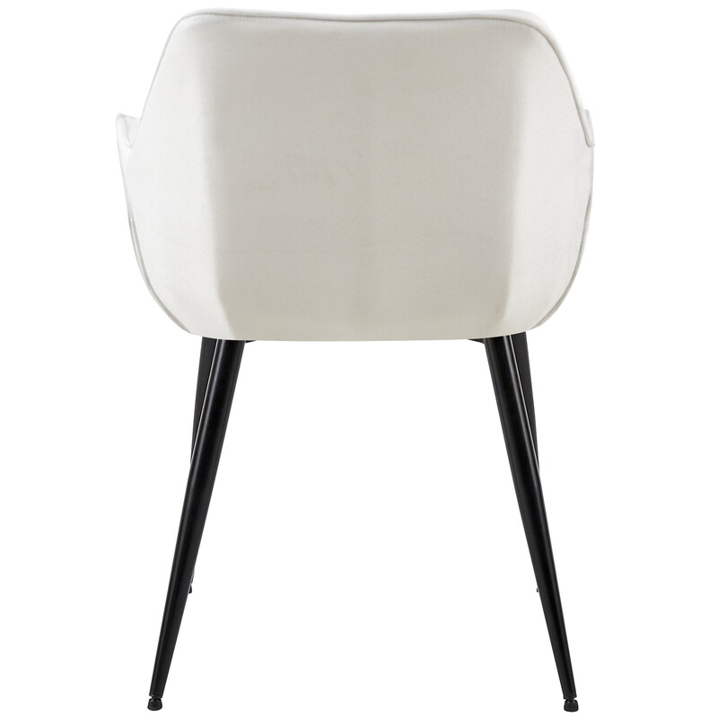 2 stk sort metalramme spisestol med polstret sæde og gulvbeskyttere