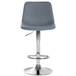 Divo moderne justerbare barstole i kunstlæder med metalramme 2‑stk sæt