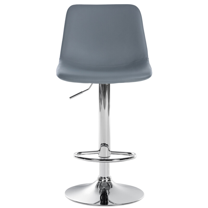 Divo moderne justerbare barstole i kunstlæder med metalramme 2‑stk sæt