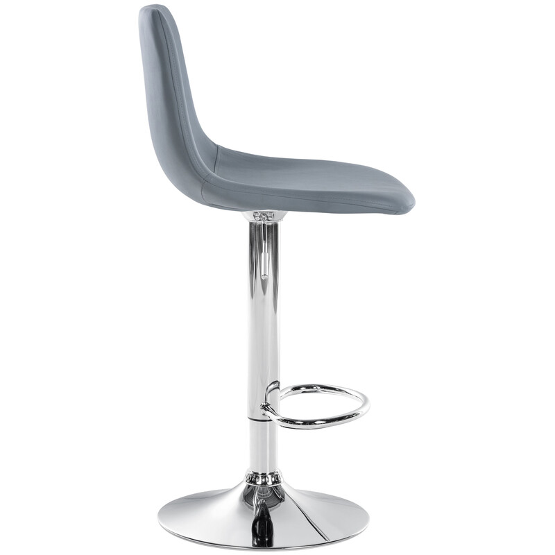 Divo moderne justerbare barstole i kunstlæder med metalramme 2‑stk sæt