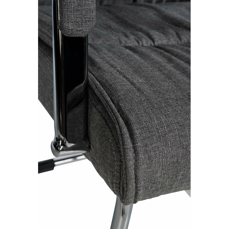 Sievert besøgsstol sæt 2 stk polstret stof metalramme