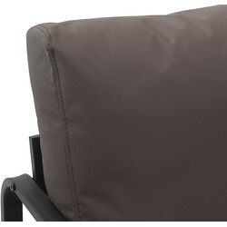 Elegant lænestol med sort metalramme, kunstlæder, 130 kg belastning