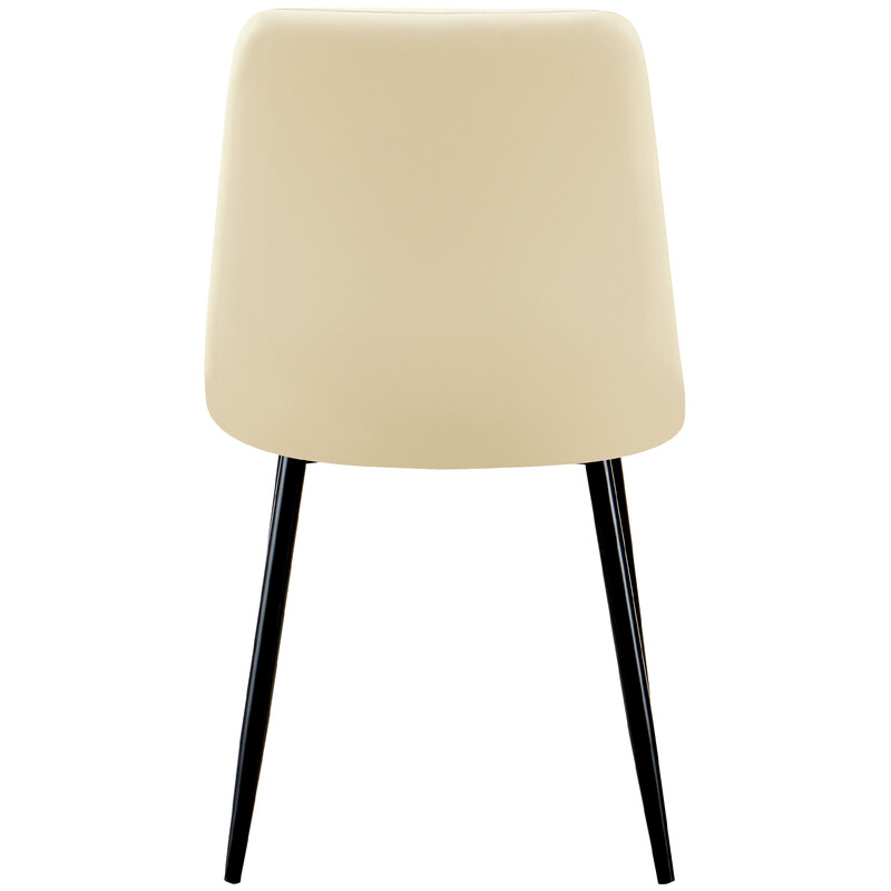 Antibes moderne spisestol med kunstlæder firebenet metalramme