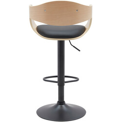 Stilfulde Kingston barstole med træsidde og højdejustering 2 stk